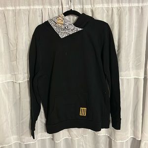 Black Paramore RIOT! Hoodie with Printed Cowlneck